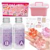 Yaduolee Kit de Artesanato com Resina Squishy Brinquedos Squishy Conjunto de Resina Inclui Moldes para Estampa de Mar e Pata Brinquedo DIY para Alívio do Estresse Brinquedo Apertável Brinquedo Fofo Natal