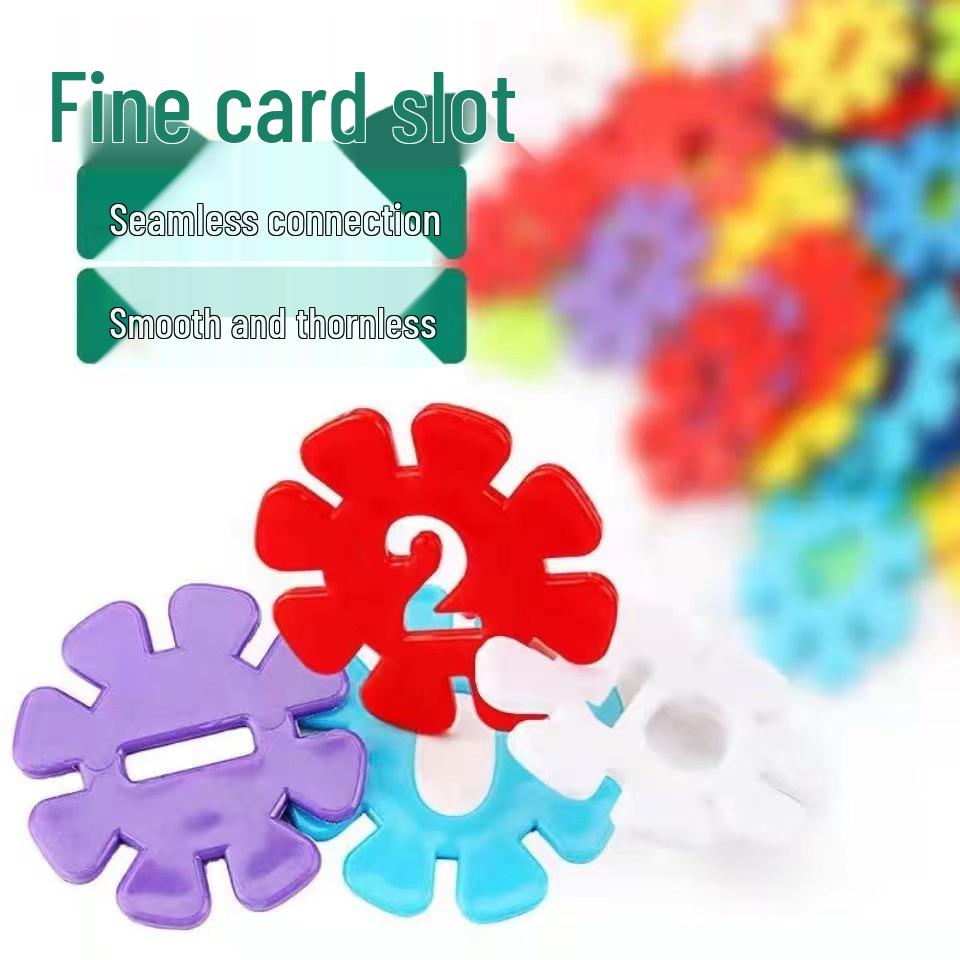 Large Snowflake Block 4cm Thickened Children's Educational Desktop Toy