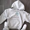 Trendige Marke Herbst und Winter bedrucktes Kapuzenpullover-Set grau lässige Sportbekleidung lockere Jogginghose für Männer und Frauen
