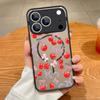 Cartoon Cherry Fruits Case For iPhone 17 Pro Max Case iPhone 16 15 14 13 Pro Max 17E Magnetic For Magsafe Thin Ring Hybrid TPU+PC Matte Cover
