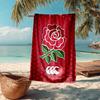 Ultra-Soft Beach Towel with England Rugby Theme,Ideal for Pool - Camping, Diving - Perfect Travel Essential, Vibrant Beach Towel.