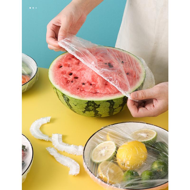 Saran Wrap Disposable Food Cover Food Grade Fruit Vegetable Storage Bag Elastic Plastic Bag Kitchen Fresh Keeping Bag