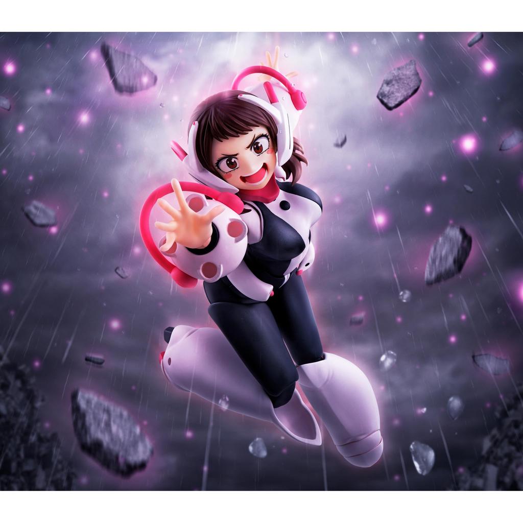 TAMASHII NATIONS SH. Figuarts My Hero Academia Ochaco Uraraka 130mm PVC & ABS Målad Actionfigur