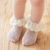 Children Princess Socks Cotton Kids Girls Socks With Soft Lace Ruffle Brim Socks Breathable Newborn Baby Mid Tube Sock Spring Summer