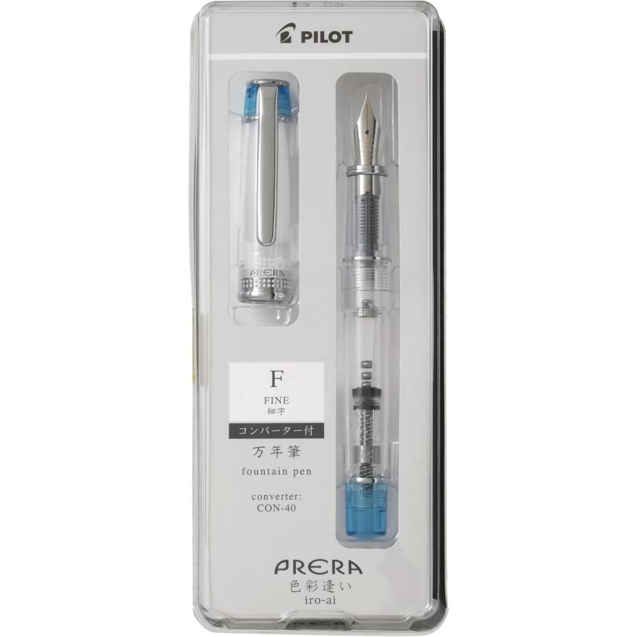 Pilot Prera Iro-Ai Fountain Pen Clear Light Blue Fine Nib P-FPR-1-TLB-F