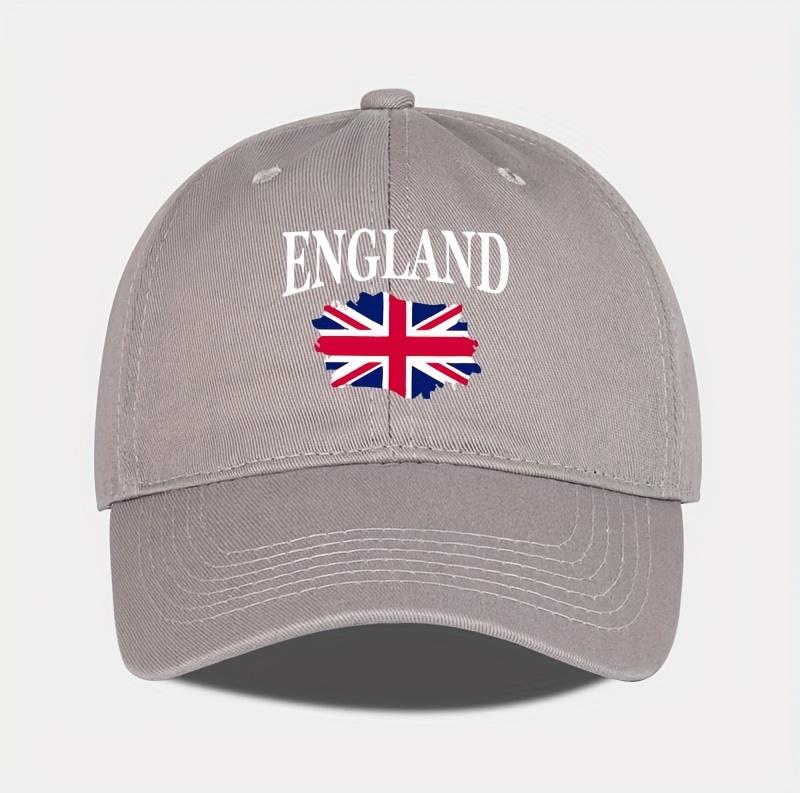 England Kappe Leicht Einstellbar Baseballkappe ENGLAND Aufdruck mit Union Jack Design Weiches Oberteil für Outdoor Schirmmütze
