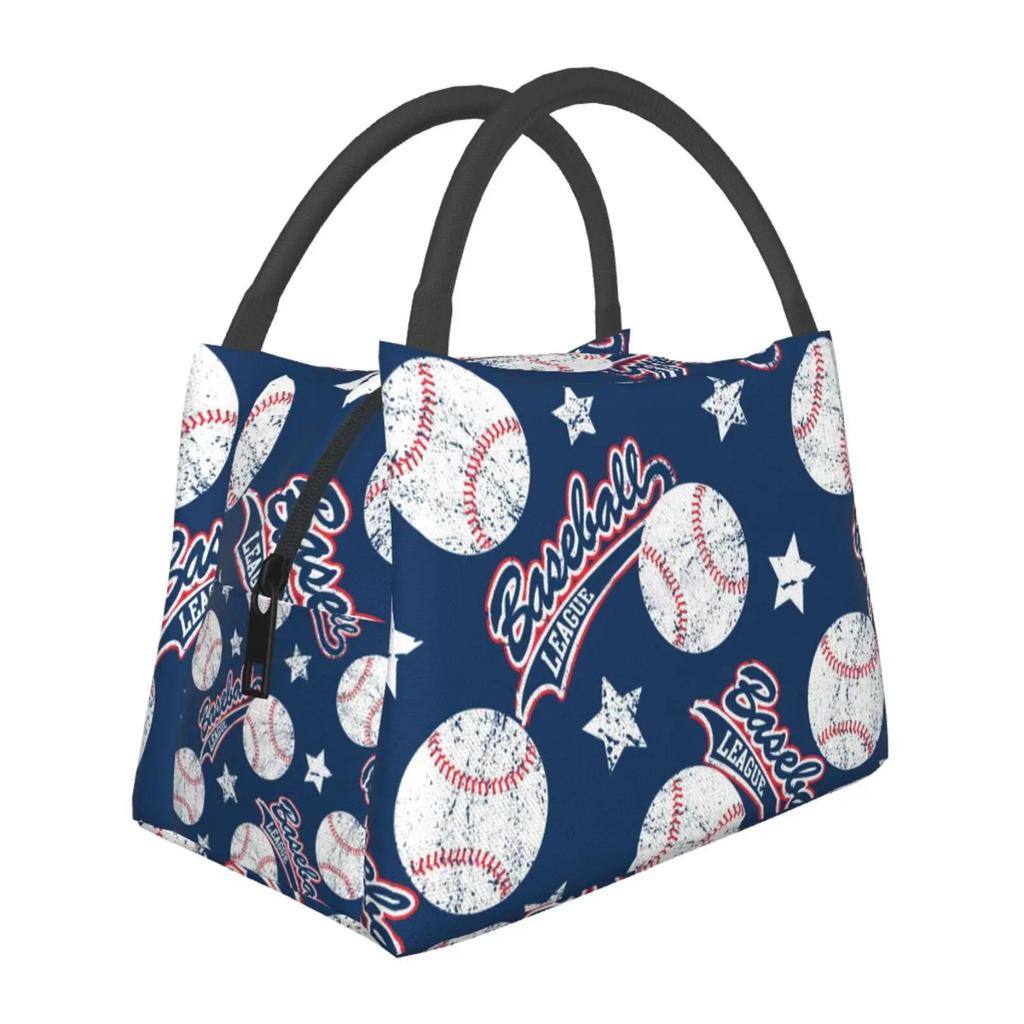 Baseball Mom Insulated Lunch Box Cooler Tote Bag Organizer Bag For Women