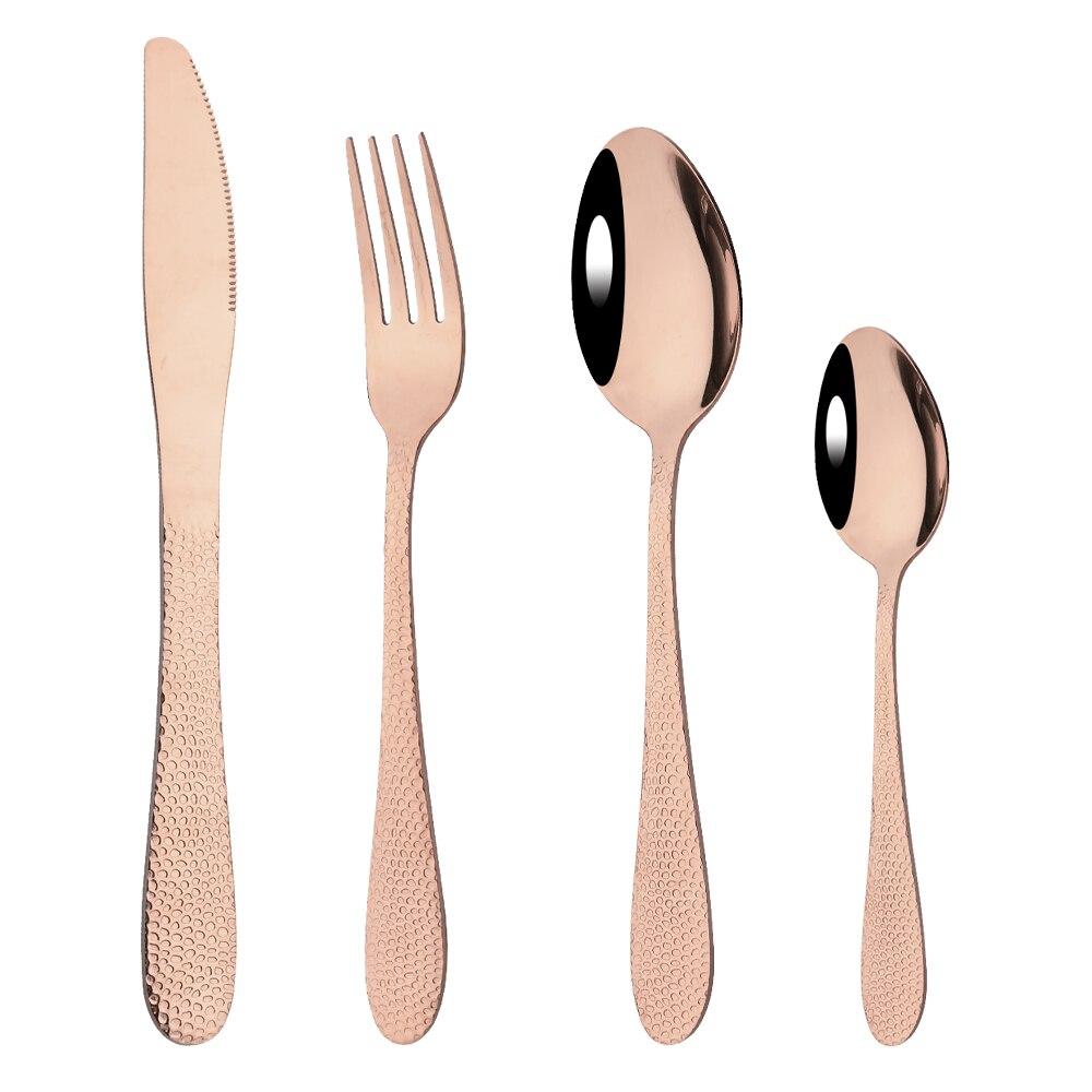 Regenbogen Geschirr Edelstahl Besteck Besteck Set Abendessen Gabel Messer Kaffee Löffel Küche Geschirr Besteck Set