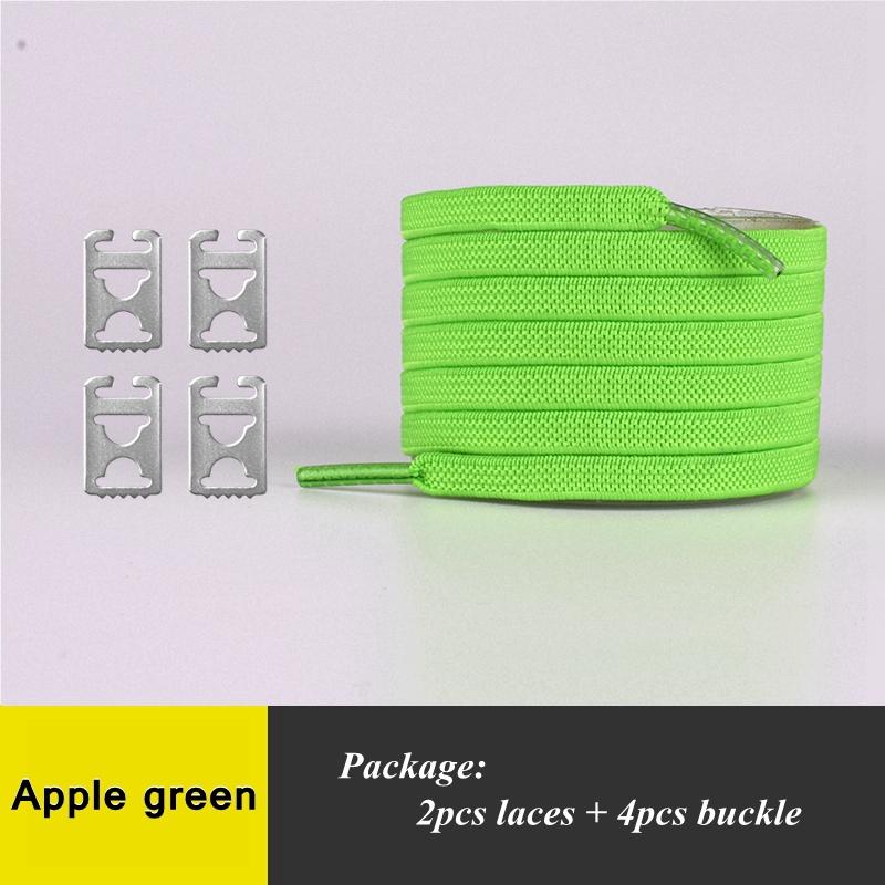 No Tie Shoelaces with Elastic and Stainless Steel Anchors Flat Shoe Laces For Sneakers Tieless Shoelace For All Adult Kid Shoes