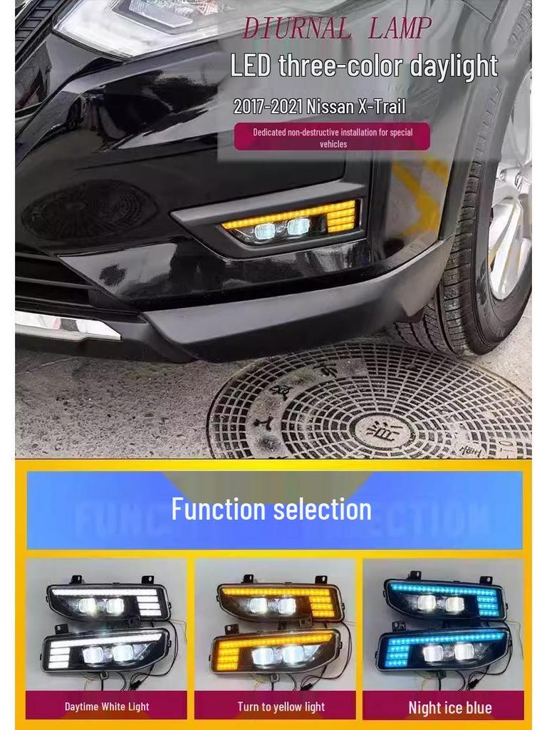 Compatible 2020 Sylphy/Qashqai/Kicks 14th Gen Angel Eye Fog & Daytime Running Lights