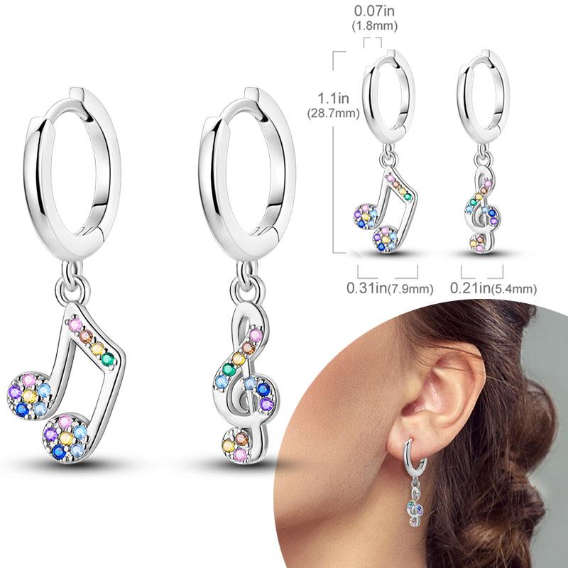 Women Earring 925 Silver Hoop Earrings Love Heart Butterfly Drop Earring Stud For Women Girls Party Jewelry Gifts