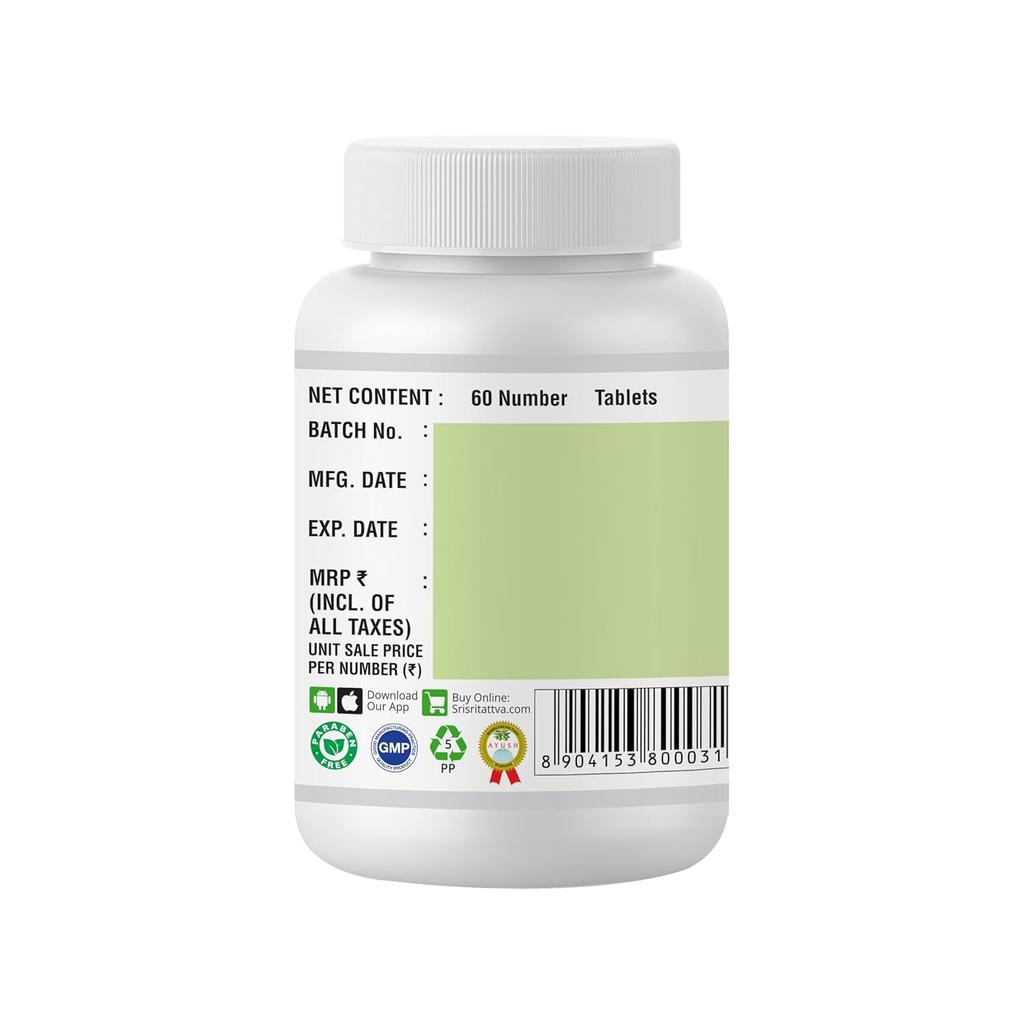 Sri Sri Tattva Ashwagandha 60 Tablets 500 Mg Herbal Wellness Supplement For Daily Vitality Focus Balance Pack Of 3