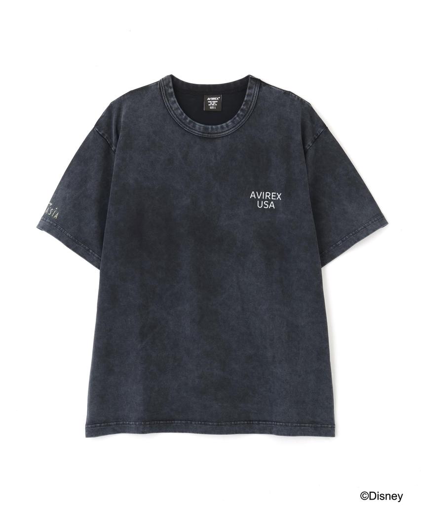 Avirex Collection FANTASIA MICKEY MOUSE PRINT M 410 Charcoal T-SHIRT Men's 783-5234024