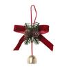 1/2Pcs Christmas Bell Ornaments Velvet Bow Hanging Pendants Xmas Tree Wreath Decor Navidad Holiday Home New Year Craft Supplies 7