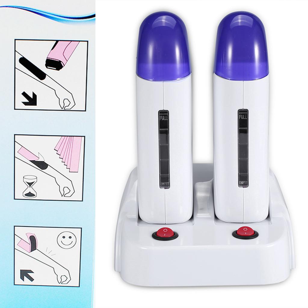 3Types Cartridge Wax Depilatory Roller Warmer Heater Waxing Body Hair Removal Machine