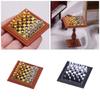 Portable Chess Board Mini Metal Playing Pieces Compact Strategy Game For Tabletop Enthusiasts