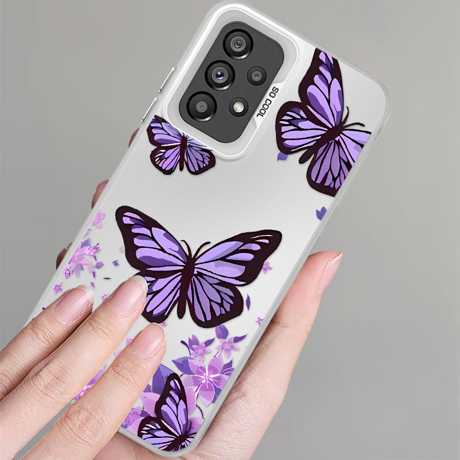 INS Retro Butterfly Phone Cover Case for Samsung Galaxy A13 A17 A52 A32 A36 A23 A71 A14 A56 A54 A12 A16 A34 A72 A25 A73