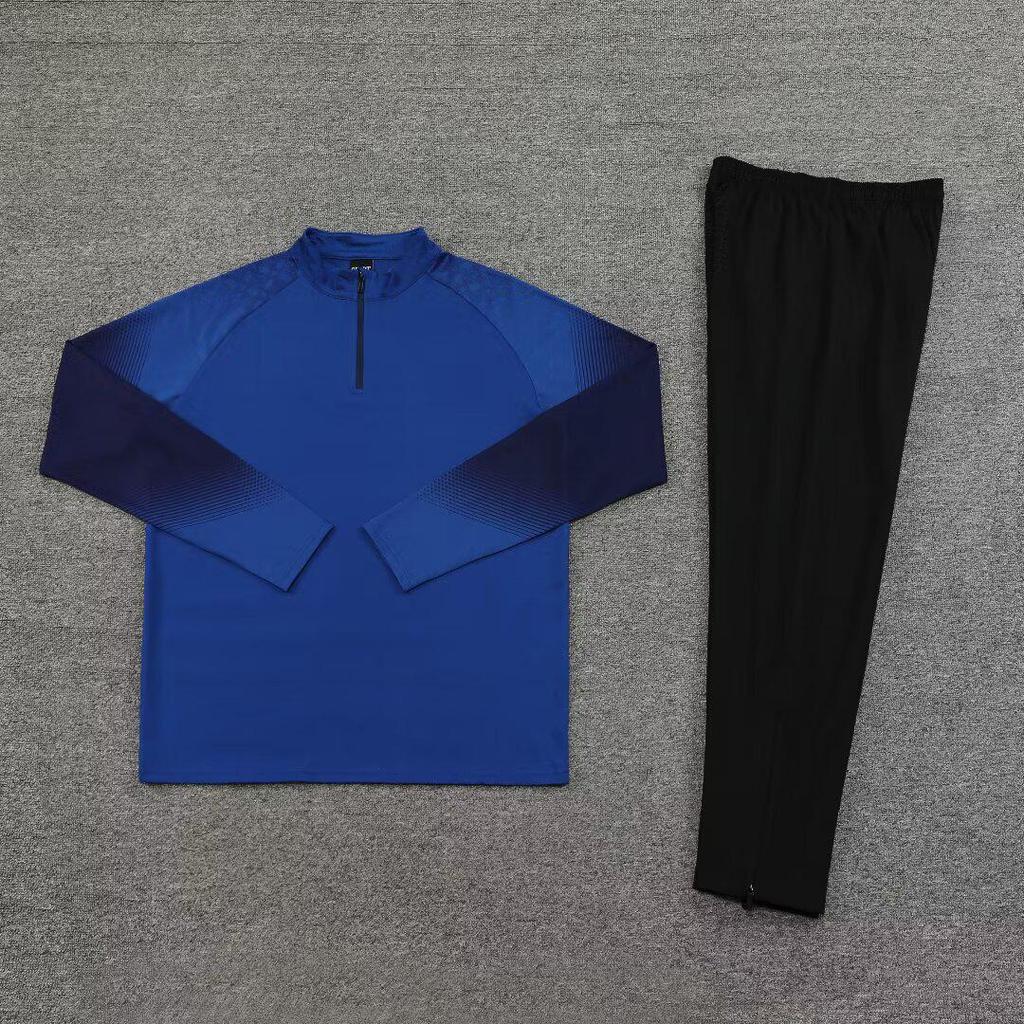 Unisex Autumn-Winter Football Training Half-Zip Jacket & Jersey Set