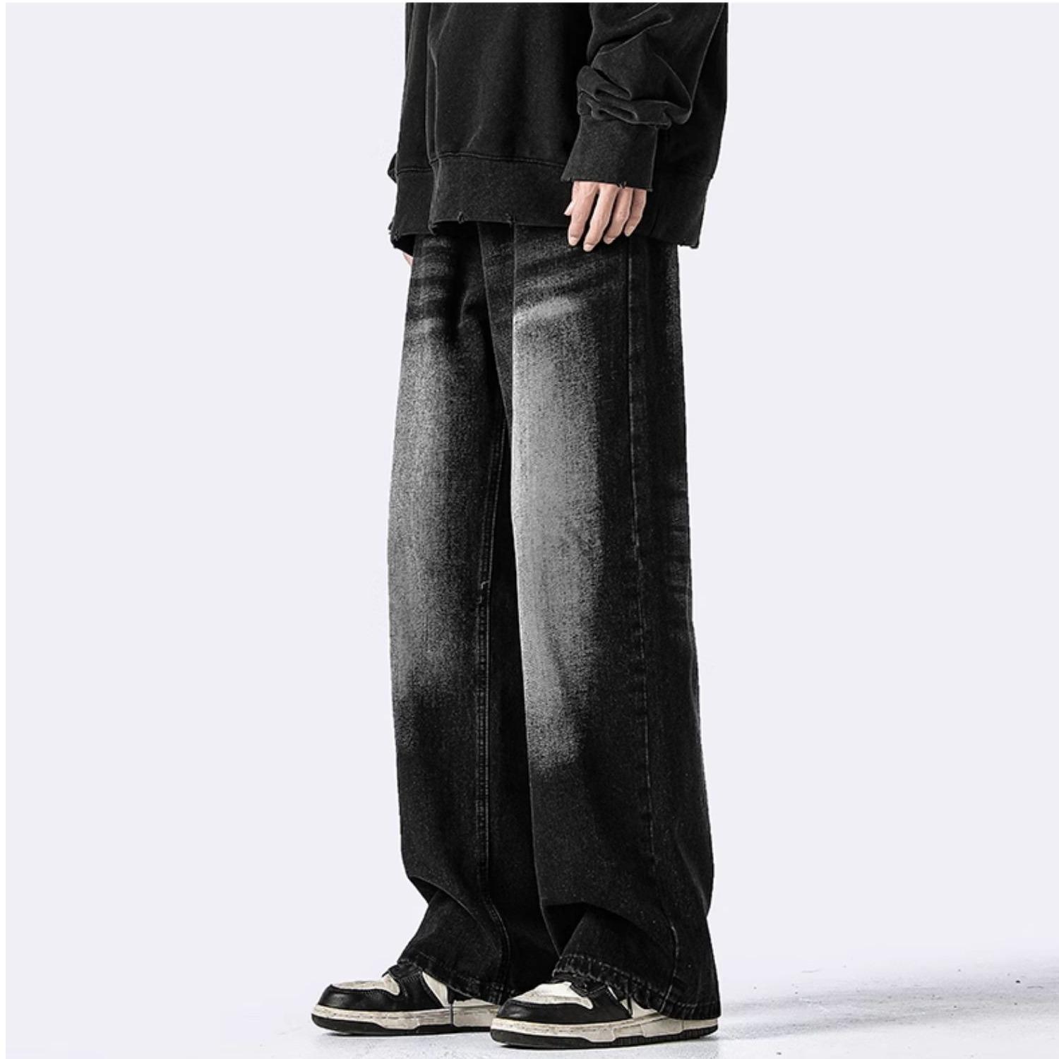 JYL Men s Flare Jeans American Vintage Blue Winter Cleanfit Tall Denim Pants XL амарантовый