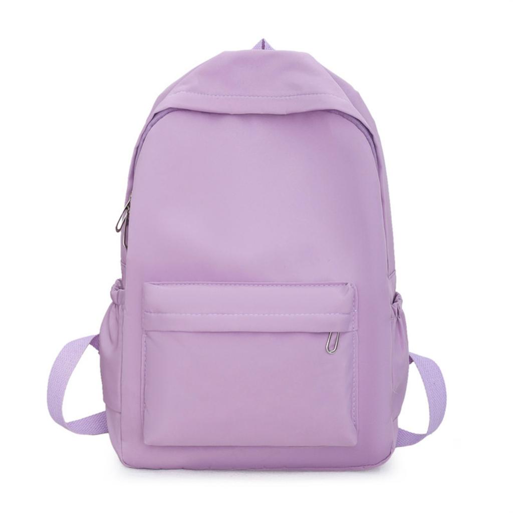 Casual Large Capacity Backpack Fashionable Girls Solid Color College Student Backpack Travel Backpack