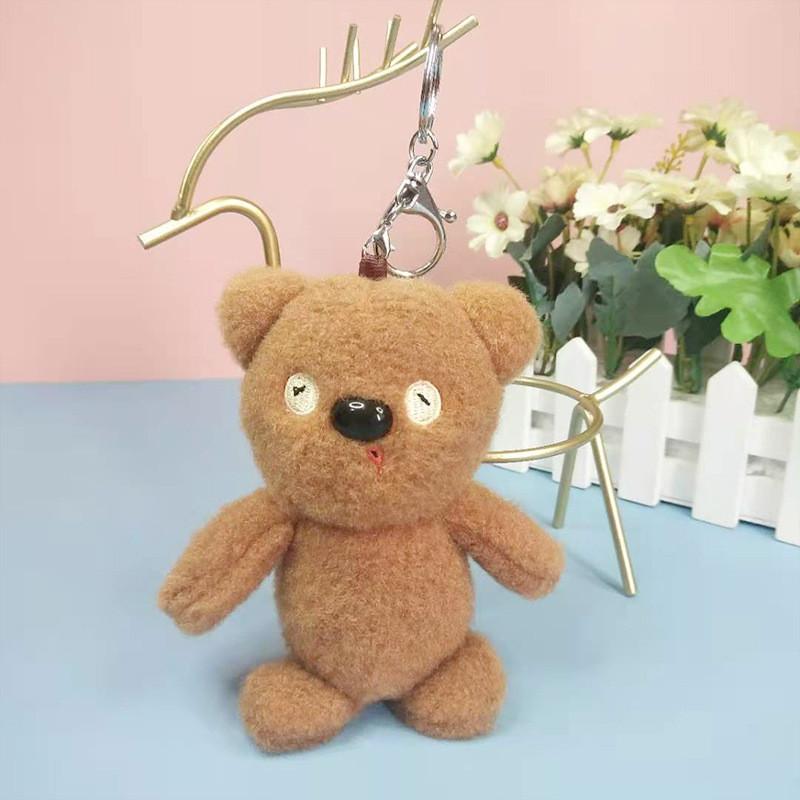 

Cartoon Bear Delightful Plush Toy Keychain Made Of Ultra Soft Pp Material Cotton