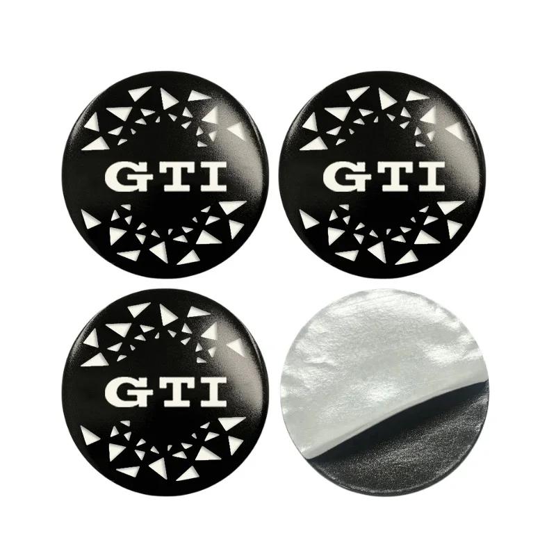

2026 Hot For VW VOLKSWAGEN 4pcs 56/60/65mm Car Wheel Center Stickers for Volkswagen GTI Golf 5 6 7 8 CC Scirocco Variant Touareg 56mm Wheel Stickers