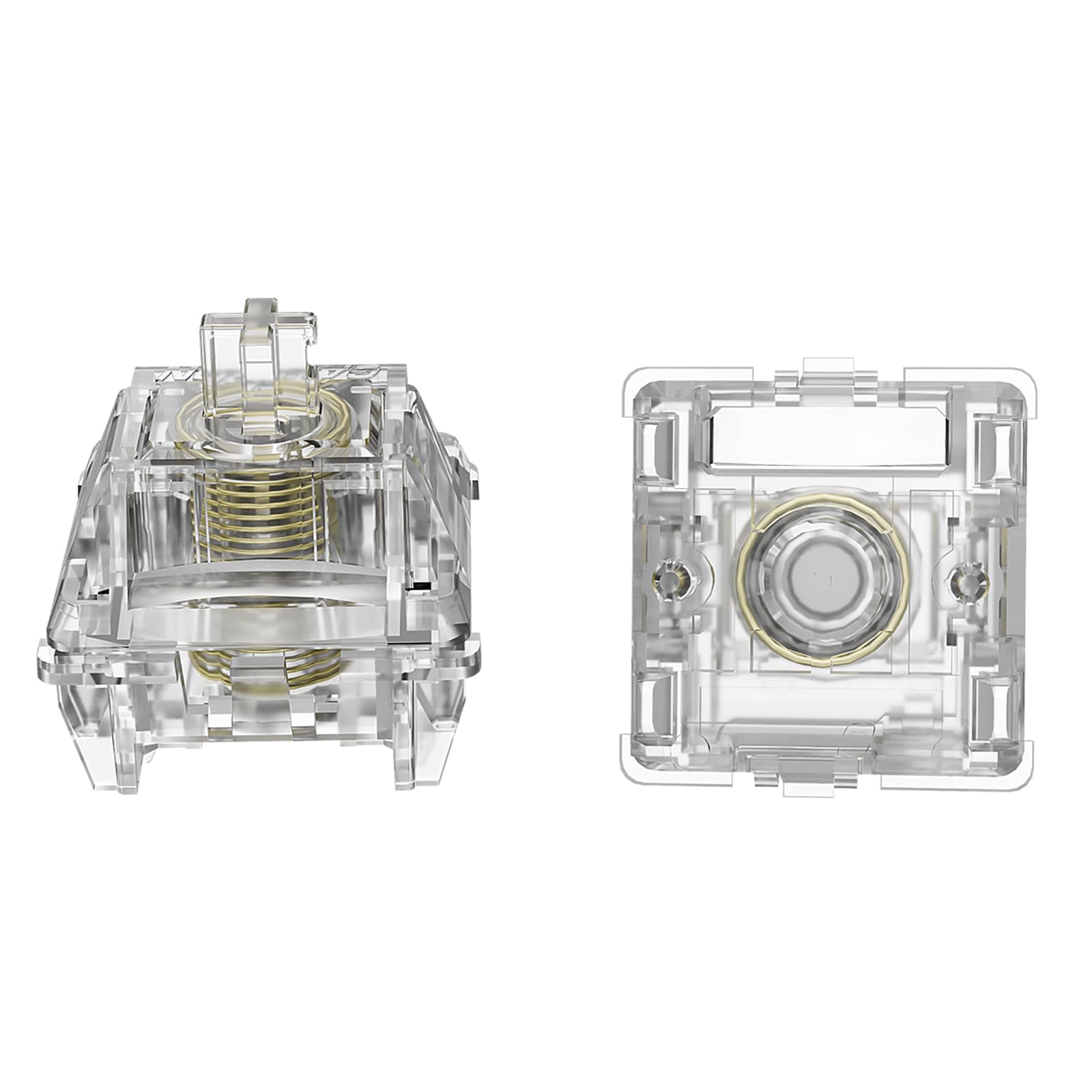 

GATERON Magnetic Ball Max Max Keyboard Switches, Linear Factory Pre-lubricated Fully Transparent Gold Plated Spring Permanent Magnet Free Positioning