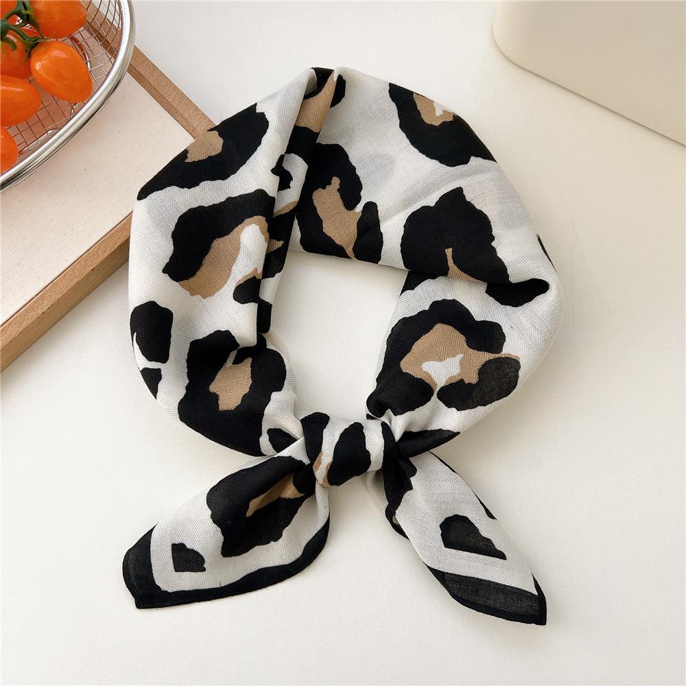 Paisley Flower Print Handkerchief Soft Cotton Linen Head Neck Scarves Hair Scarf Neckerchief Headscarves Square Scarf Headband