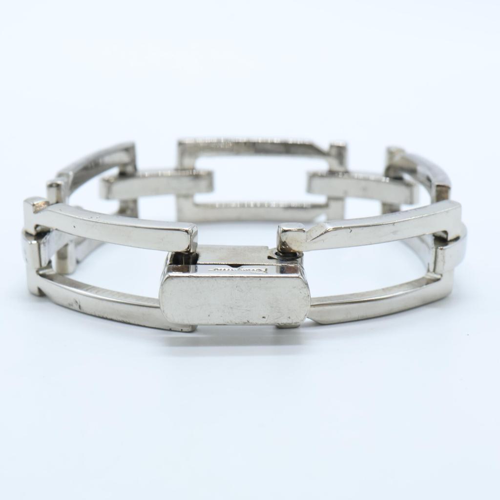 Salvatore Ferragamo Bit motif Chain Bracelet SilverUsed