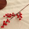 Snow Frosted Artificial Holly Berries DIY Fake Plant Crafts Red Berry Branche  Wedding Decoration
