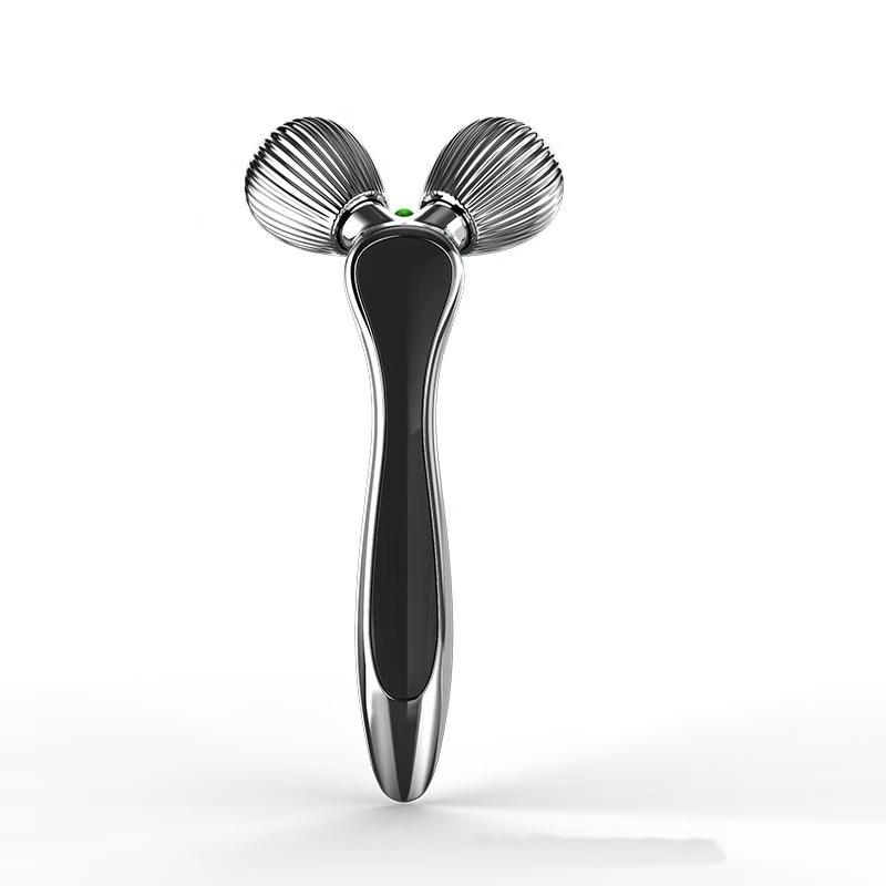 

V-образный 3D роликовый массажер для лица, лифтинг и подтяжка лица, похудение лица, микротоковый массаж, формирование лица