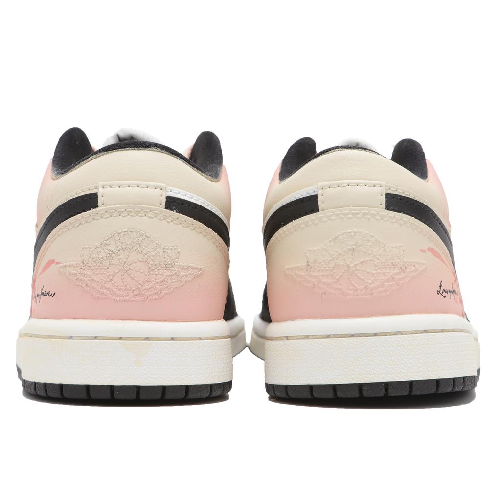 Jordan Air Jordan 1 Abrasion Resistant Abrasion Resistant Low Top Vintage Basketball Shoes Women's Black Pink DC0774-101(Team24-)