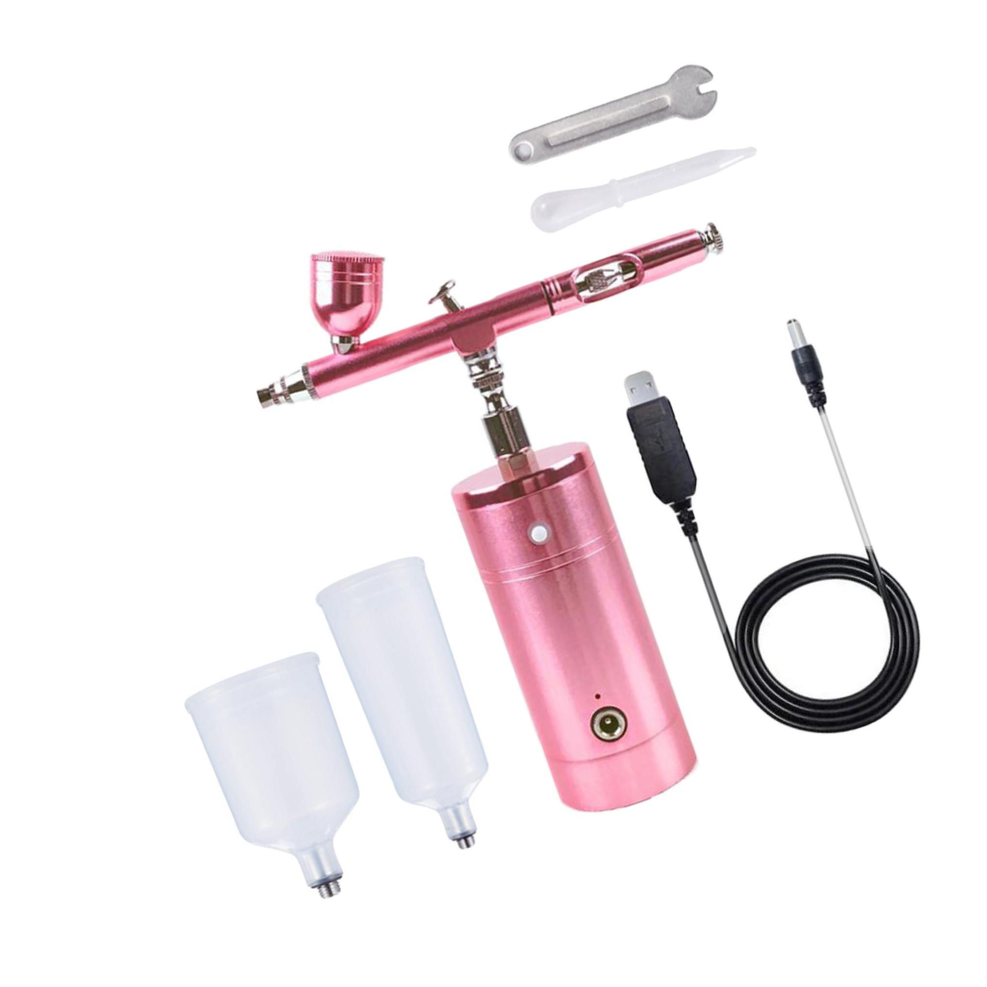 

Портативный мини-аэрограф воздушный компрессор комплект набор распылительная окраска ремесло розовый