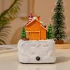 YL-2347 Glowing Music Snow House) Christmas Creative Ornaments Glowing Music Train Rotating Snow House Christmas Gift