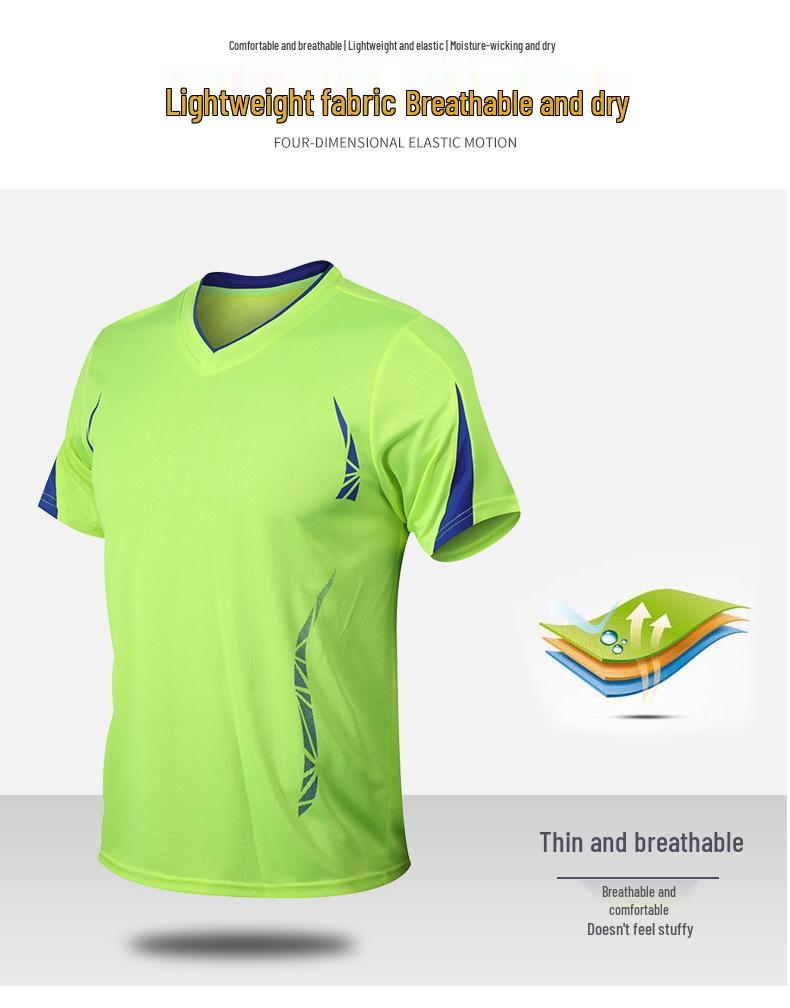 Herr Snabbtorkande Lös Passform Kortärmad Löpar T-shirt - Plus Size Casual Sportkläder