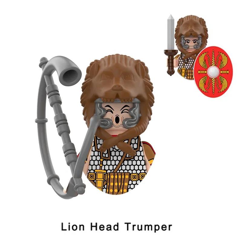 

Средневековые Древние Тяжеловооруженные Солдаты Римский Центурион Пехотинец Горнист Военные Фигурки Вооружение Модель Строительные Блоки Игрушки