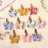 40pcs/set  Butterfly Hair Clips Print Alloy Hairpin Random Color Bow Hair Clip Kids Hairbangs Diy Korean Accessories Wholesal