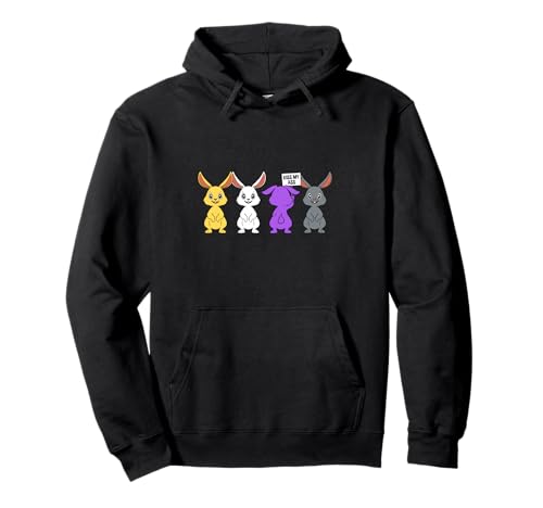Non-Binary Pride Rabbits - Queer & Envy Hoodie