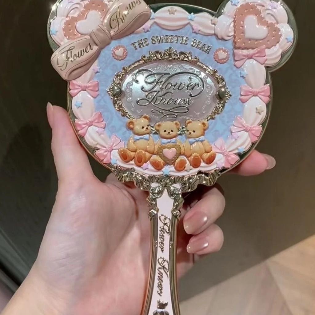 Flower Knows Mirror Moonlight Mermaid THE SWEETIE BEAR Collectie Handspiegel Limited Wit Blauw Roze Feeën Spiegels