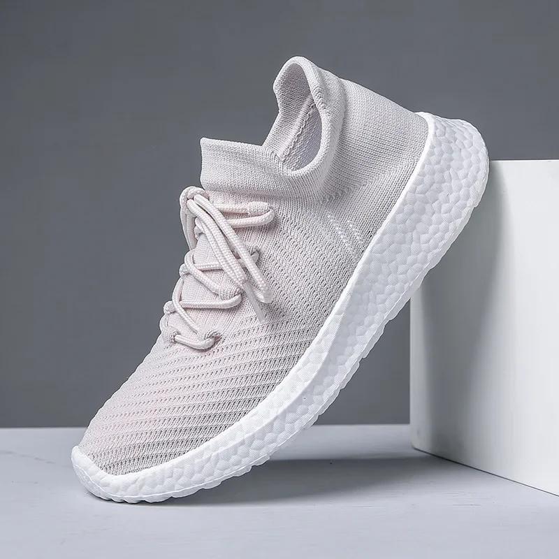 

Сетчатые летние мужские кроссовки Новые спортивные дышащие кроссовки для бега Мужские Мужские Парные Легкие кроссовки для ходьбы tênis masculino 44 бежевый