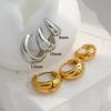 Stainless Steel 1 Pair Minimalist Huggie Hoop Earrings For Women Gold Color Tiny Round Circle 8/10/12mm Punk Unisex Rock Earring