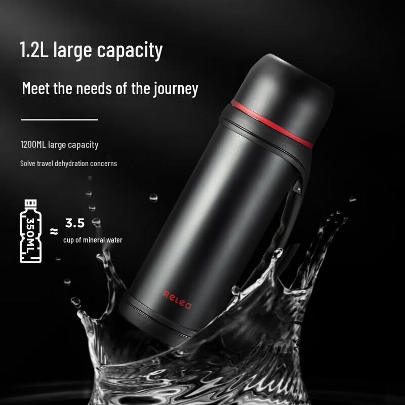 RELEA Large Capacity Stainless Steel Insulated Water Bottle