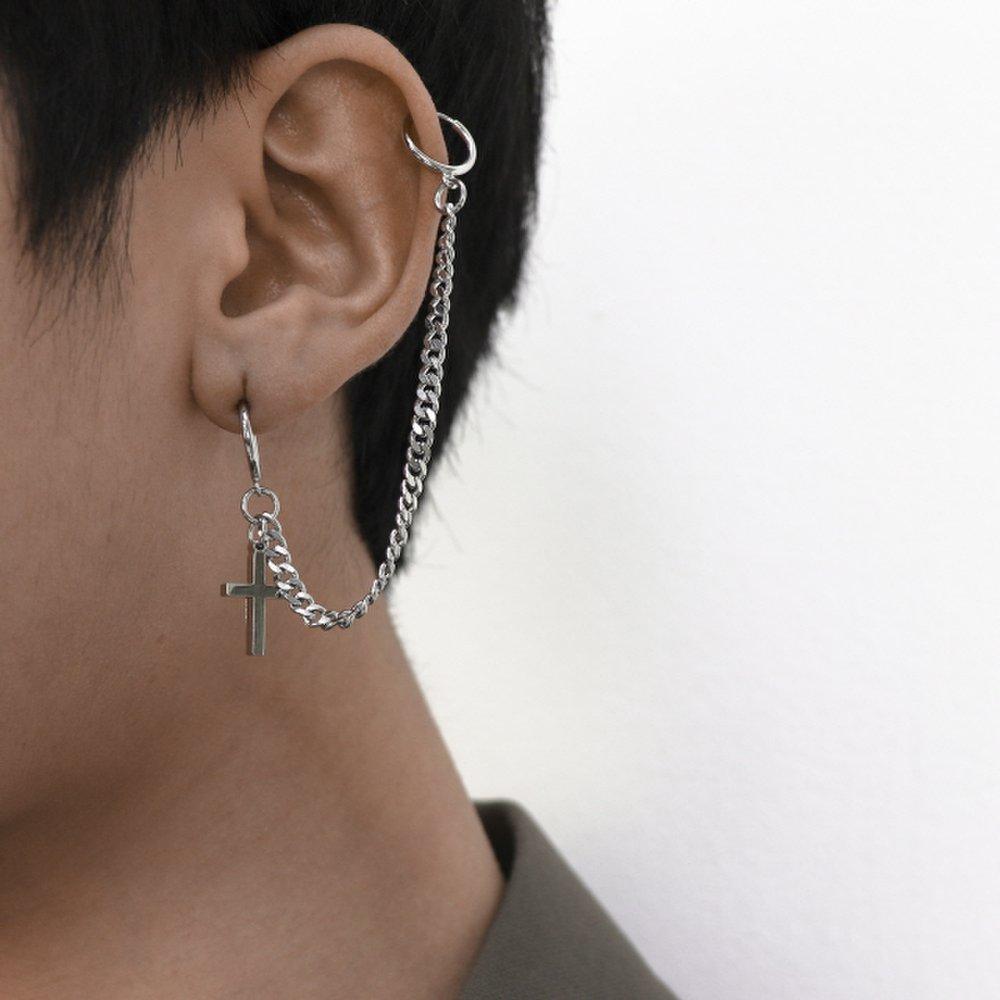 Men's Earrings Two-Pin Drop Men's Bracelet Surgical Steel Force