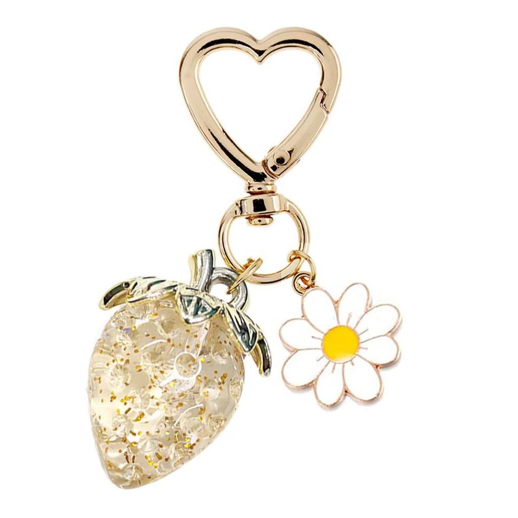 New Strawberries Keychain Bag Charm Purse Pendant Fashion Car Strawberries Accessories Key Chian Gifts for Women Christmas Gifts