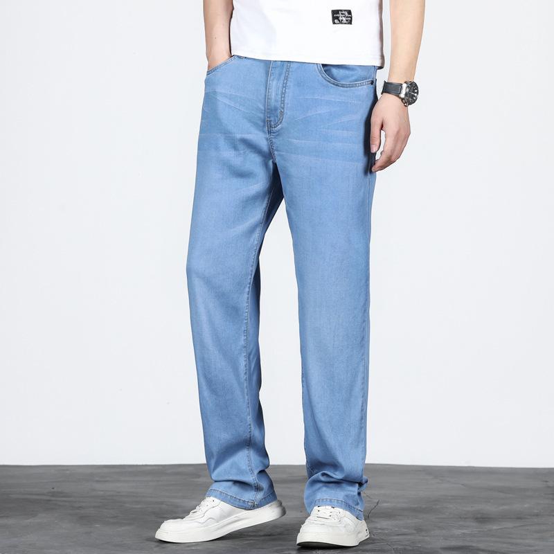 

Мужские джинсы весна-лето большого размера прямые свободные тонкие повседневные простые брюки 46