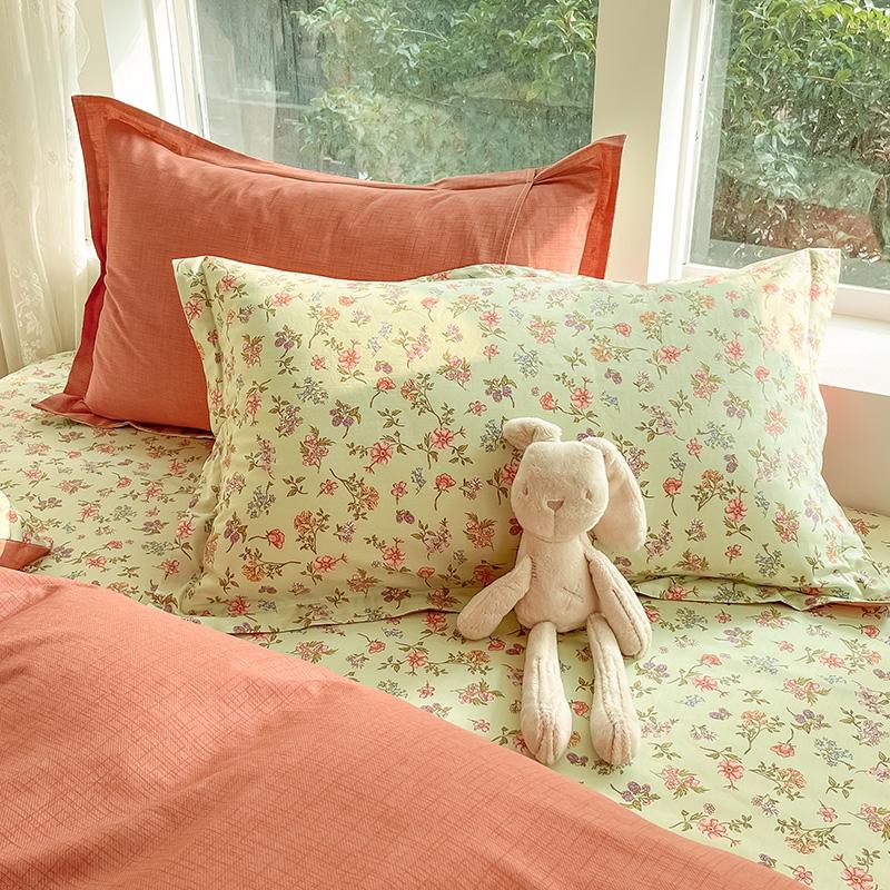 100% Cotton 1 Piece 48cm*74cm Pillowcase Beauty Floral Printing Pillow Case Cover For Bedroom