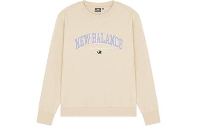 New Balance Sweatshirts Unisex Ecru Crew Neck Moderate Other 5CC17083-BEI