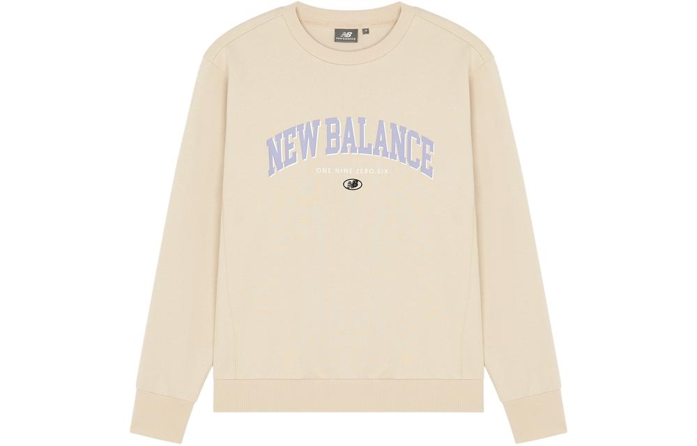 New Balance Sweatshirts Unisex Ecru Crew Neck Moderate Other 5CC17083-BEI S