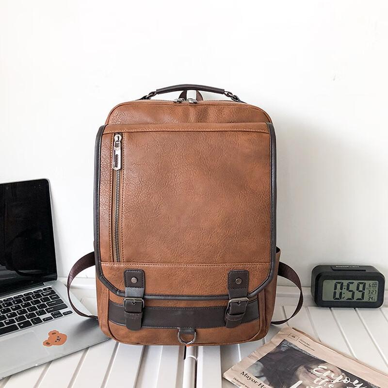Retro Large Capacity Business Laptop Backpack 1