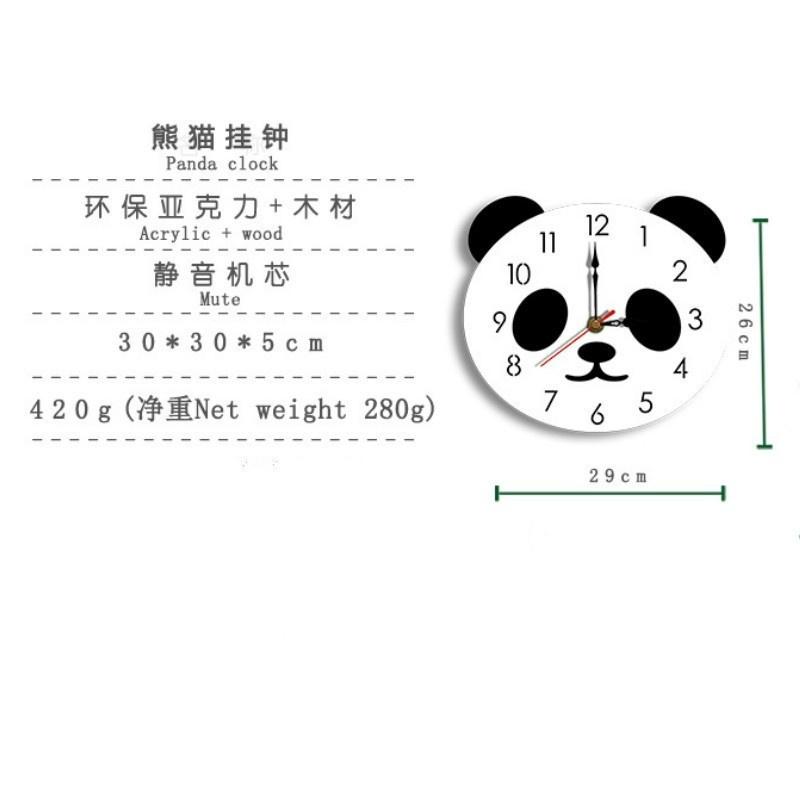 Cartoon Wanduhr Acryl Uhr Nationalschatz Panda Niedlich Minimalistisch Haus Wanduhr